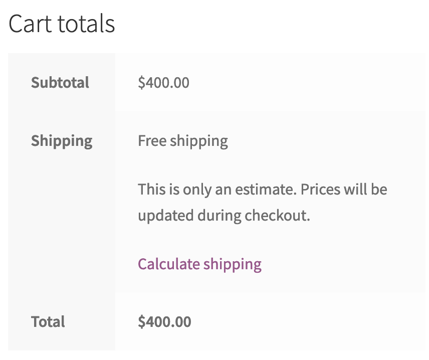 other shipping methods hidden when free shipping available