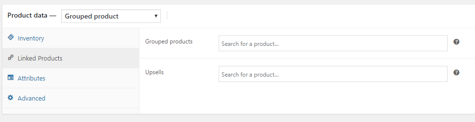 adding simple products to grouped products - step 1