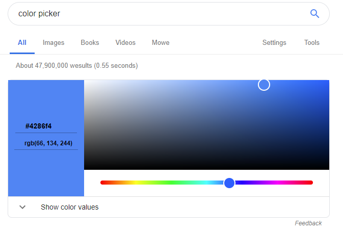 color picker by google