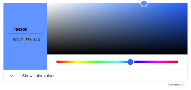 get the color code from color picker