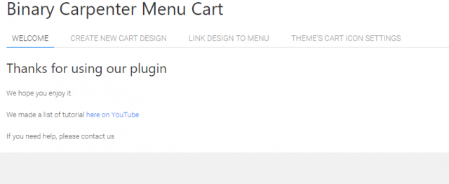 bc menu cart main interface