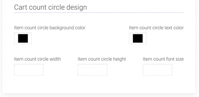 cart count circle section