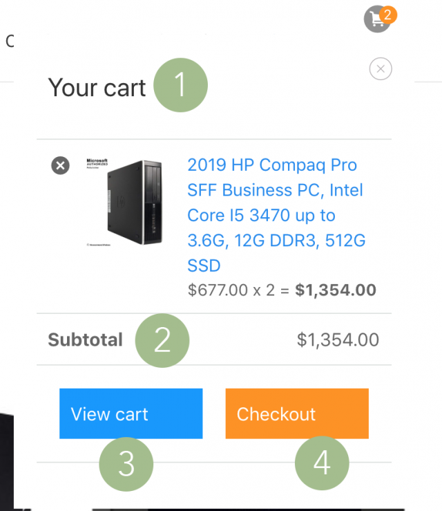 customize cart list