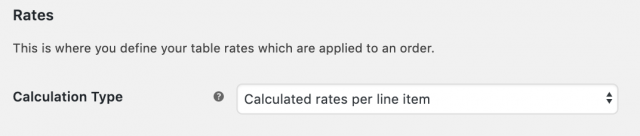 calculate rate per line item