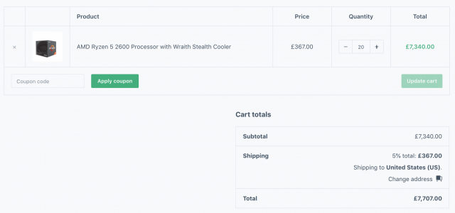 shipping cost based on cart total tier 1