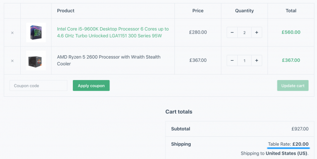 shipping cost for first tier