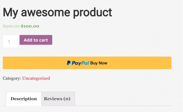 add to cart button show up on product page