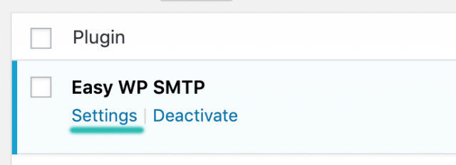 click on easy wp smtp settings to start configure smtp