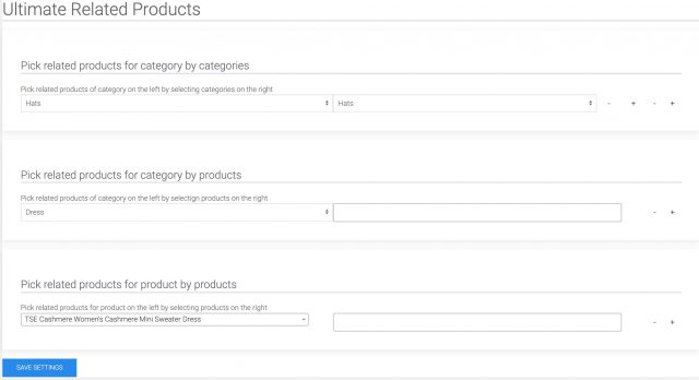 Set related products for a category from other categories