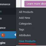 woocommerce give products