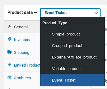 WooCommerce event ticket product type