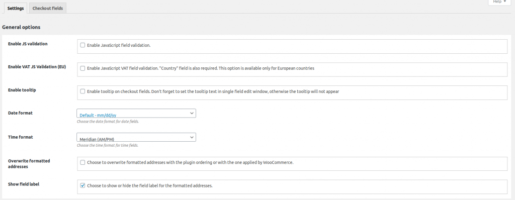 YITH WooCommerce Checkout manager general setting 1