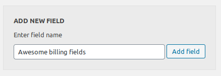 add new field to billing checkout

