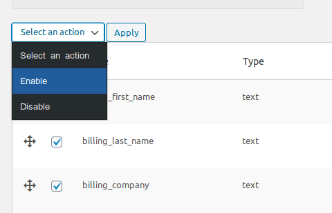 enable and disable multiple fields