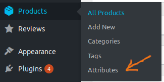 start creating attributes on WooCommerce