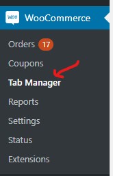 woocommerce tab manager