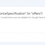 Fix Invalid value in field priceSpecification (in offers)